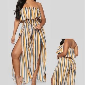 Brand New Stripped Jumpsuit